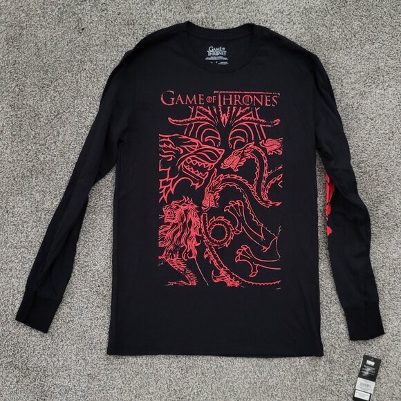 Men's Small Game of Thrones Black Long Sleeve T-shirt New with Tag! - Picture 1 of 7
